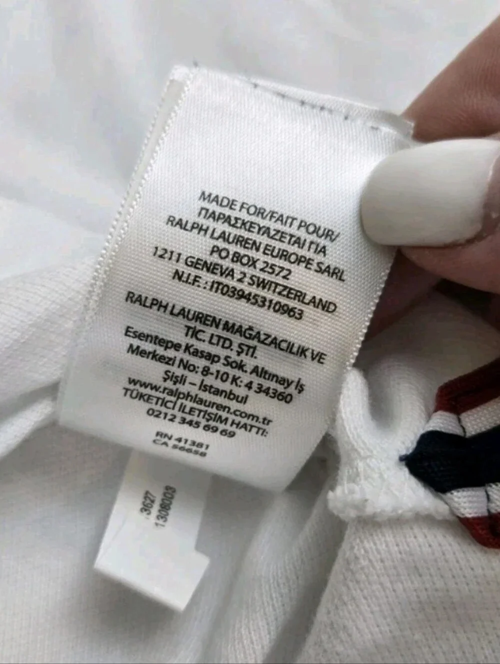 Polo Ralph Lauren Skinny Fit White Big Pony USA Flag Polo Shirt Men's - Small S